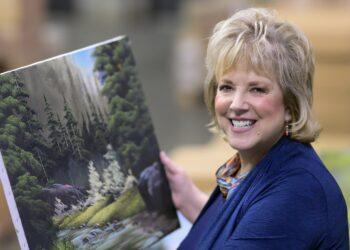 Bob Ross’ famous paintings in the latest Ashburn Magazine