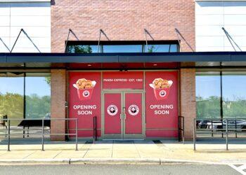 Temporary signage installed at Ashburn’s future Panda Express