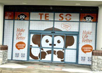 Window signage up at Sterling’s upcoming Teso Life store